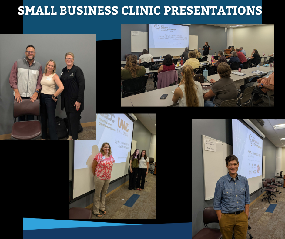 Collage of 4 presenters at event